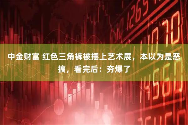 中金财富 红色三角裤被摆上艺术展，本以为是恶搞，看完后：夯爆了