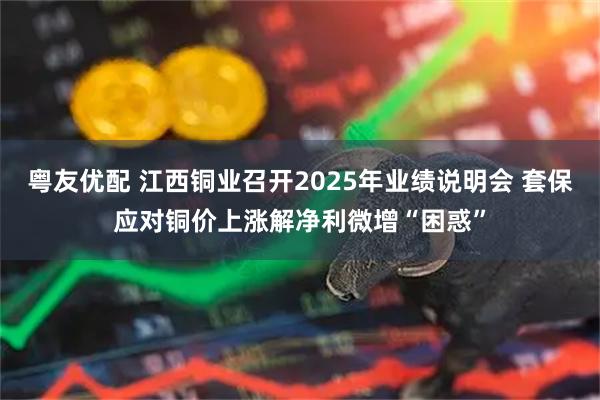 粤友优配 江西铜业召开2025年业绩说明会 套保应对铜价上涨解净利微增“困惑”