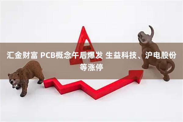 汇金财富 PCB概念午后爆发 生益科技、沪电股份等涨停