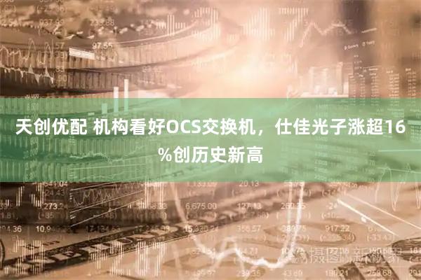 天创优配 机构看好OCS交换机，仕佳光子涨超16%创历史新高