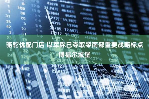 骆驼优配门店 以军称已夺取黎南部重要战略标点博福尔城堡