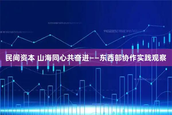 民间资本 山海同心共奋进——东西部协作实践观察