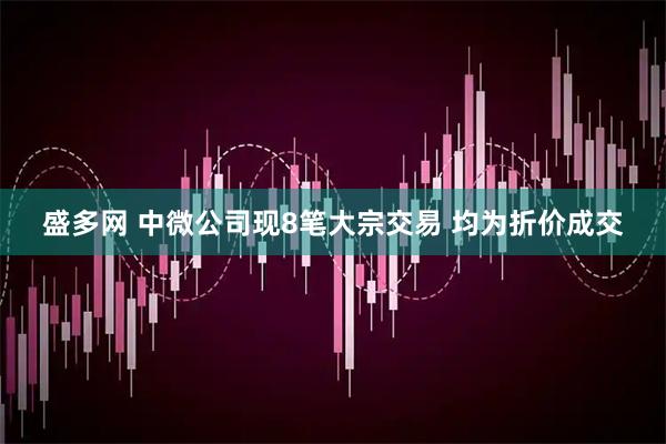 盛多网 中微公司现8笔大宗交易 均为折价成交